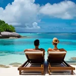Home 20 세이셸 호텔 리뷰와 추천 - **Prompt 1: Luxurious Serenity at a Seychelles Resort**
A wide shot capturing a pristine white s...